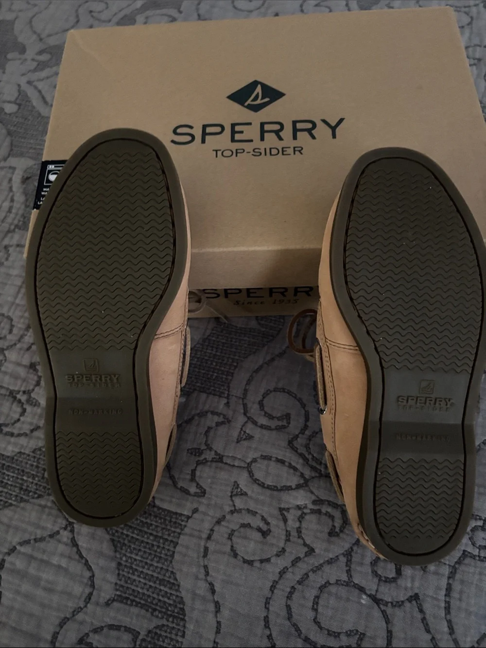 Sperry Kids Tan Moccasin Boat Shoes